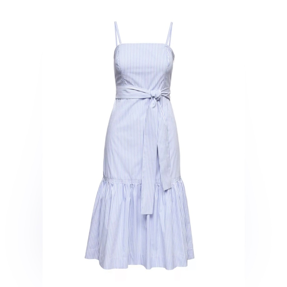 Banana Republic Blue Striped Midi Dress